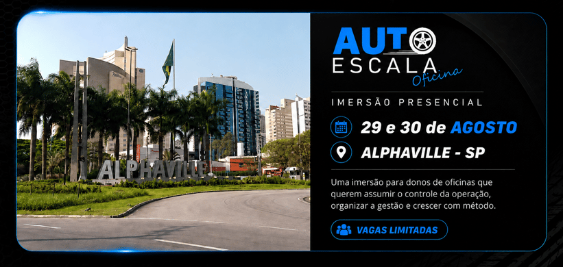 Auto Escala Oficinas — 29 e 30 de agosto, Alphaville - SP. Imersão presencial, vagas limitadas.